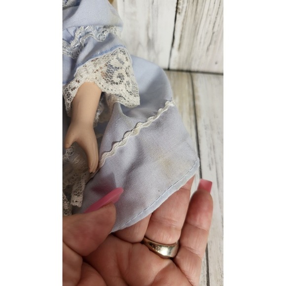 1970 Bradley Alice in Wonderland Collectible Porcelain Doll Blonde  hair - Picture 7 of 12